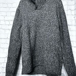 Men's Charcoal Knit Crewneck Sweater